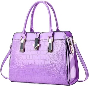Tote for women Black Red Leather Handbags Shoulder Lock Female Bags Briefcase
