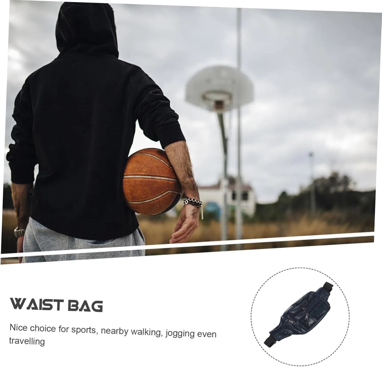 Travel Pouch for Men Men's Fanny Pack Coin Purse Waist Bag Adjustable Belt