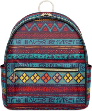 TropicalLife Aztec Backpack Purse for Women PU Leather Lightweight Ladies Shoulder Fashion Satchel Bags Travel Casual Daypack Boho Bohemian
