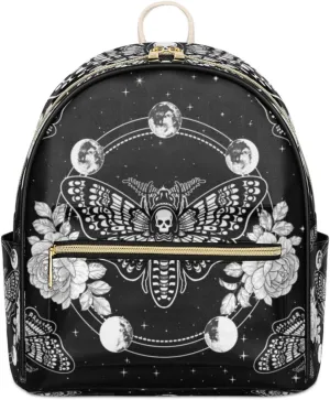 TropicalLife Ethnic Backpack Purse for Women PU Leather Lightweight Ladies Shoulder Fashion Satchel Bags Travel Casual Daypack Tribe Pattern Bohemian Style