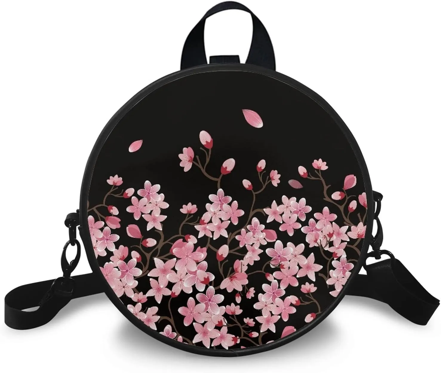 Veniyate Womens Round Leather Handbags with Adjustable Straps Shoulder Purse