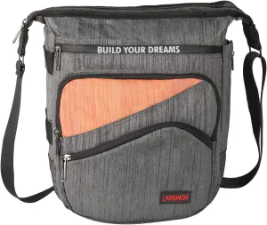 Vertical Messenger Bag, Crossbody Bag, Larswon Shoulder Bag Laptop Bag Satchel Gray