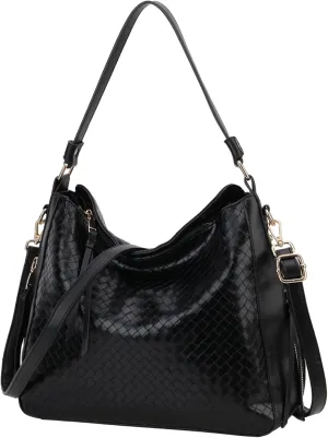 VX VONXURY Hobo Bags for Women, Faux Leather Tote Purse Ladies Handbag Medium Shoulder Bags with Side Pockets for Work Travel