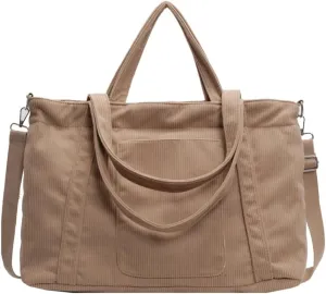 Women Corduroy Tote Bag Hobo Bag Casual Shoulder Bag Crossbody Bag Slouchy Handbag Satchel Purse