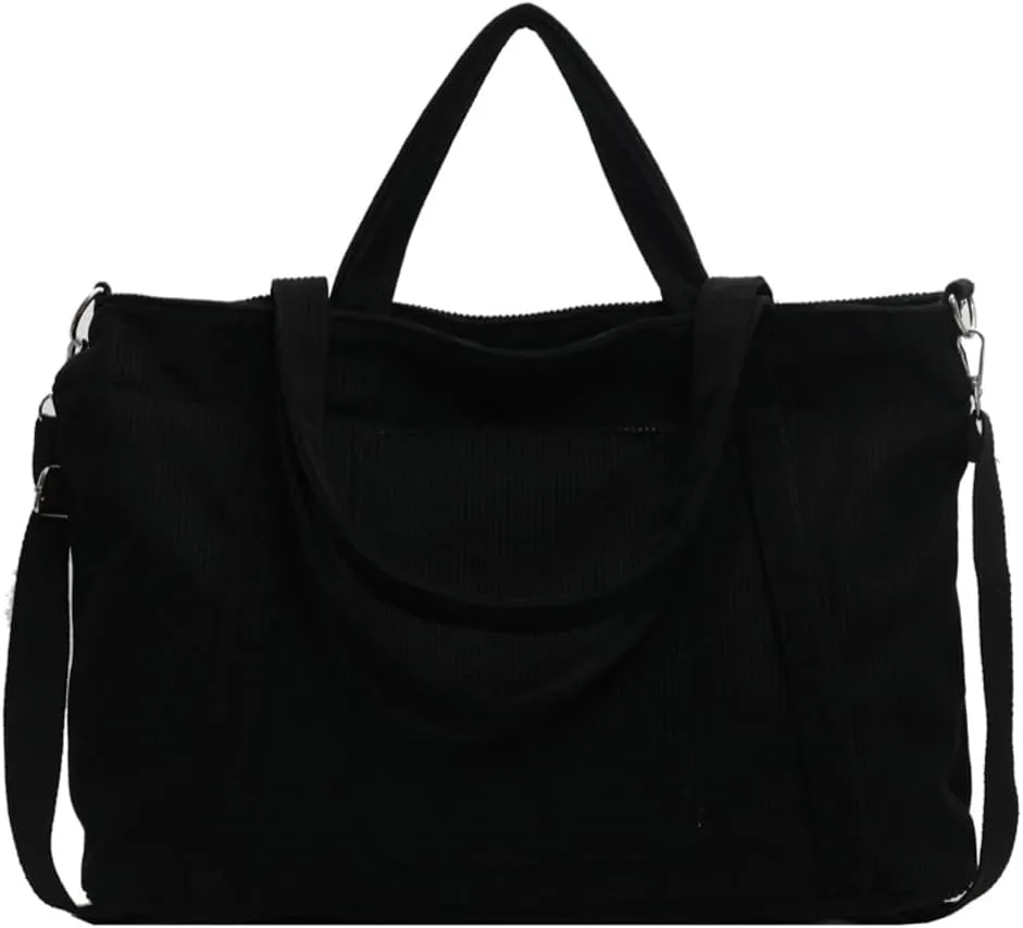 Women Corduroy Tote Bag Hobo Bag Casual Shoulder Bag Crossbody Bag Slouchy Handbag Satchel Purse