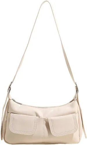 Women's PU Leather hobo bag Retro Y2k Shoulder Bag Multi-pocket Crossbody Bag Handbag for Work Travel